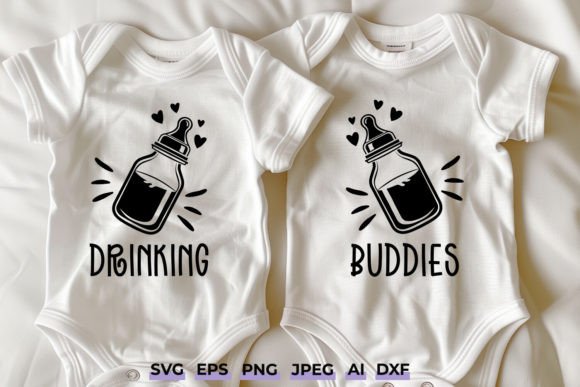 Drinking Buddies Twins Funny Baby SVG Review for Real Embroidery Projects