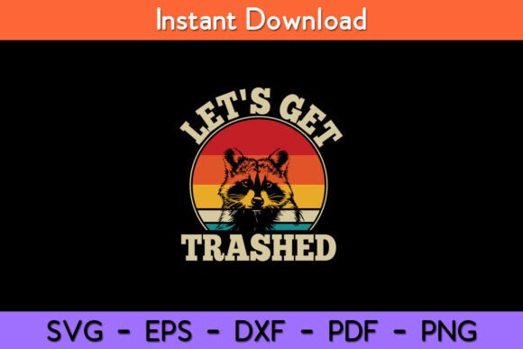 Raccoon Let s Get Trashed Vintage Retro Review